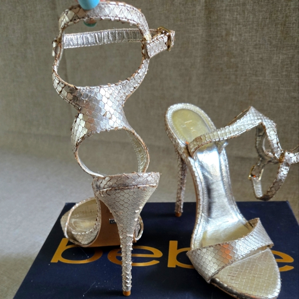 Bebe rose gold sandals